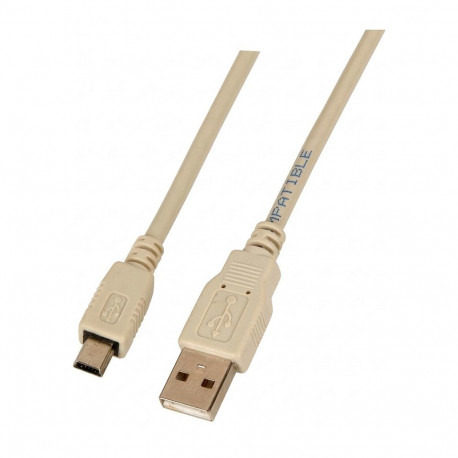 "EFB USB2.0 Anschlusskabel A-Mini B (5polig), St.-St., 1,5m, grau, Classic"