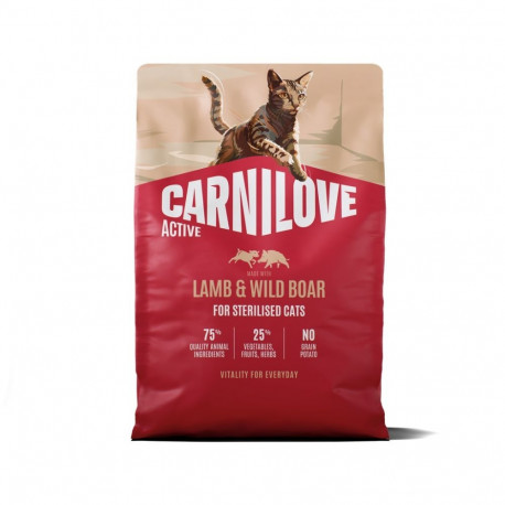 Carnilove Active Lamb & Wild Boar Adult Sterilised cat food 2kg