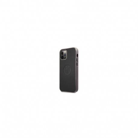 BMW kaitseümbris Apple iPhone 12/12 Pro 6.1" Signature Leather Embossed Logo Hard Case, must
