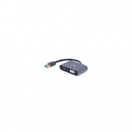 Gembird Gembird USB to HDMI + VGA Display Adapter Space Grey