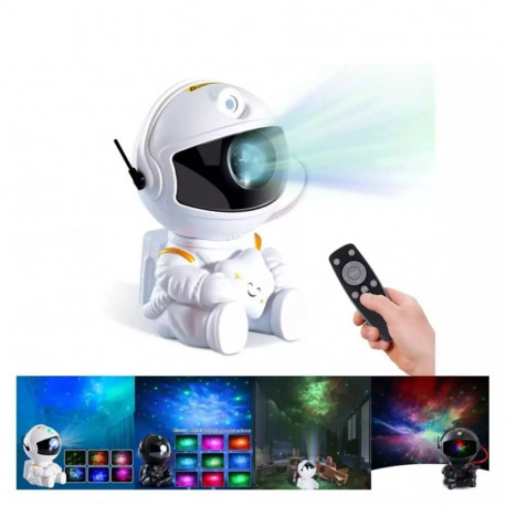 Blun Sitting Astronout 360 degree Rotate Head Star Sky & Nebula projector with Remote White