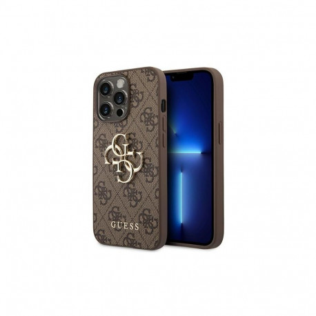 Guess Guess GUHCP14X4GMGBR iPhone 14 Pro Max 6,7" brzowy/brown hardcase 4G Big Metal Logo