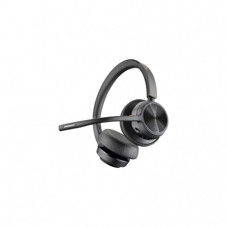 Poly Voyager 4320 UC Stereo Wireless Headset, Bluetooth, USB-A,+BT700 dongle, +Charging Stand, Black