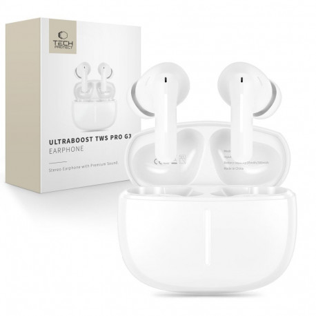 TECH-PROTECT ULTRABOOST TWS ANC EARPHONE PRO G3 WHITE