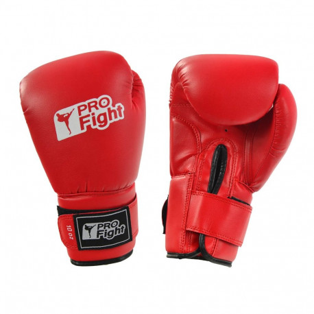 Rękawice bokserskie Profight PVC czerwone