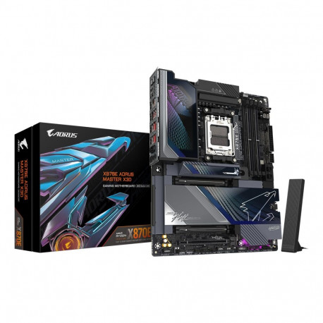 GIGABYTE emaplaat X870E AORUS MASTER X Socket AM5 ATX RAM DDR5-SDRAM 4x pesad Wi-Fi jah Bluetooth ja