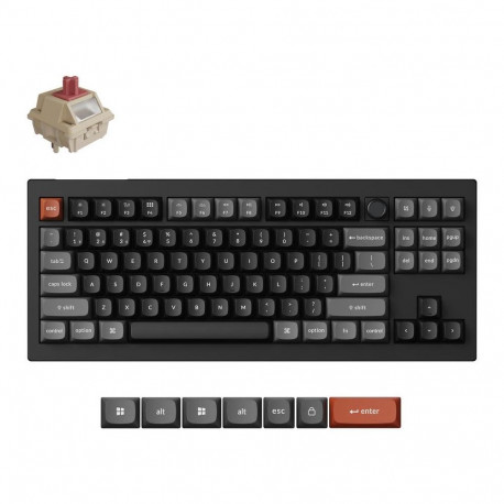 Keychron traadita klaviatuur V3U-D1 ultra, must