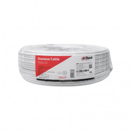Dahua kaabel RG59 COAX+PWR 100M PFM941I-RG59N/21-100-W (6923172576828), valge