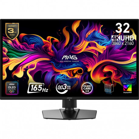 MonitorMSI31.5 "3840 x 2160 pixels4K Ultra HDNative aspect ratio 16:9QD-OLEDFlatMAG322UPQD-OLEDE16 M