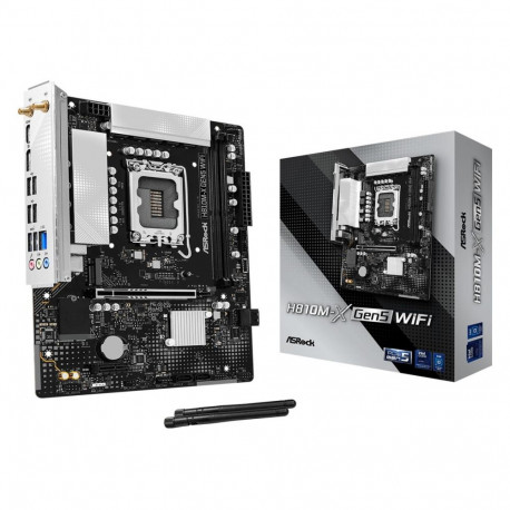 MainboardASROCKLGA 1851 (Socket V1)RAM DDR5-SDRAM2xSlotsH810M-XGEN5WIFI H810M-X GEN5 WIFI (471158149