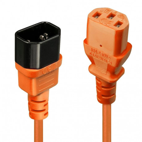 Lindy IEC-pikenduskaabel 4002888304740 1m, oranž