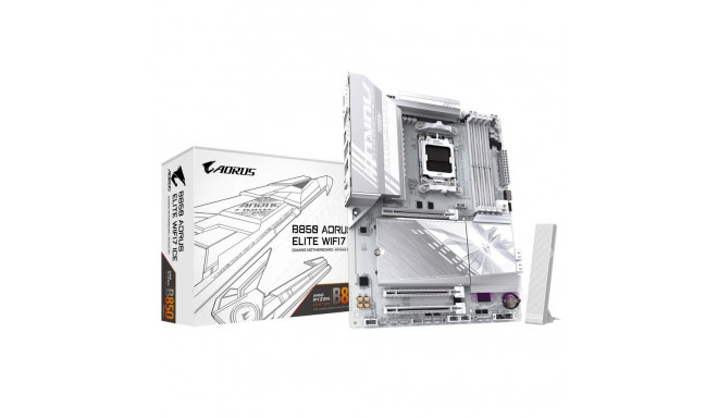 Gigabyte emaplaat B850 A ELITE WF7 ICE AMD AM5 DDR5 SATA M.2