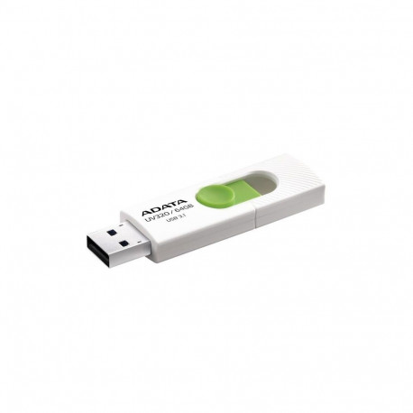 ADATA mälupulk UV320 64GB USB 3.1, valge/roheline