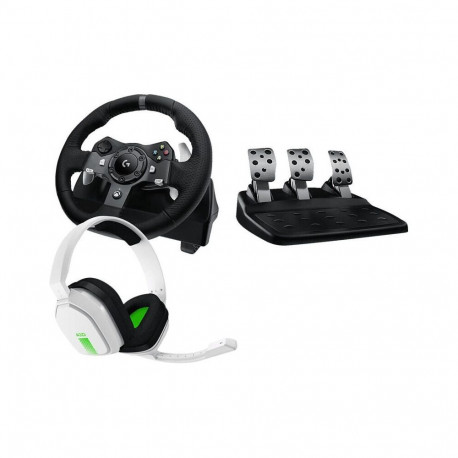 LOGITECH G920 Driving Force Racing Wheel + Astro A10 - WHITE