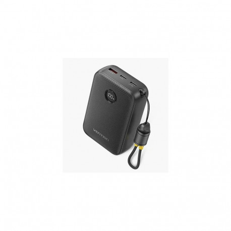 Vention akupank 20000mAh 2 x USB-C 1 x USB-A ekraaniga 22.5W, must