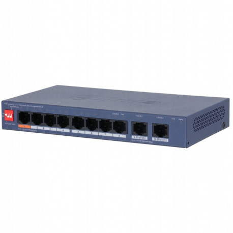 DAHUA võrgulüliti DH-CS4010-8ET2GT-60 L2 8x RJ-45 porti Fast Ethernet (10/100) 2x Gigabit Ethernet (