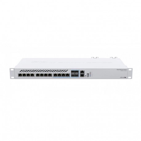 MikroTik pilveruuter-lüliti 312-4C+8XG-RM koos RouterOS L5 1U raki korpus 2000001081204