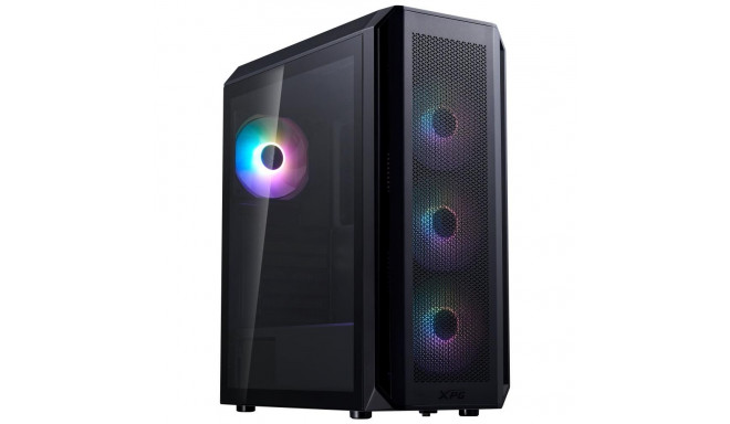ADATA miditornikorpus VALOR AIR PLUS MTA-BKCWW läbipaistev paneel ATX MicroATX MiniITX, must