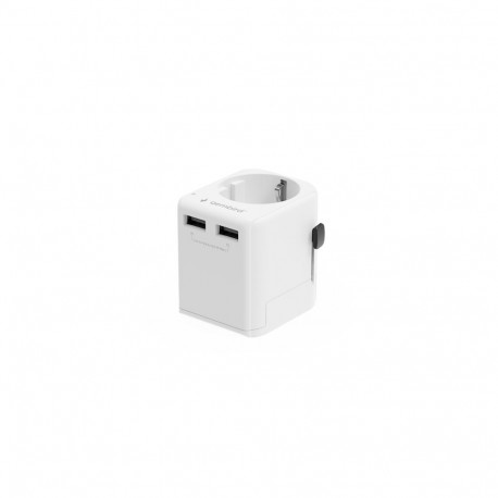 Gembird EU to Universal travel power adapter  12W  TPA-EU2A12-01-W  5 V