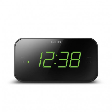PHILIPS radio pulkstenis  melns TAR3306/12