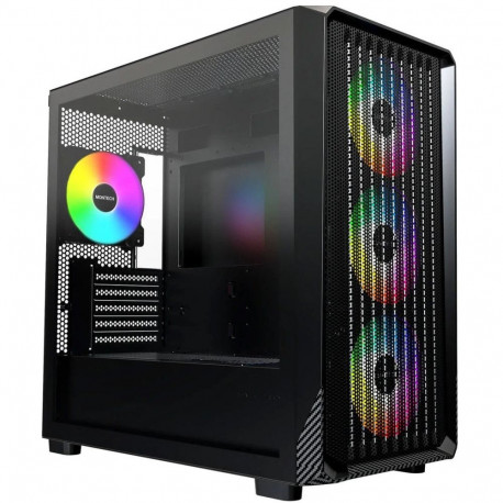 Montech X5M PC-Gehause  Midi-Tower  Micro-ATX  ARGB  Tempered Glass - schwarz