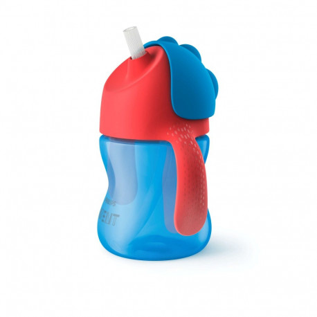 AVENT Krūzīte ar elastīgu salmiņu  200 ml  9M+  zila SCF796/01