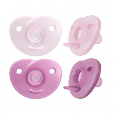 Philips Avent Soothie silikona maneklitis ar silikona vairogu  0-6M  2 gab.
