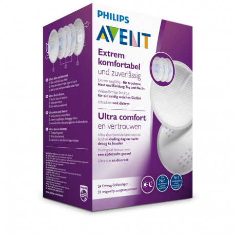 Philips AVENT ühekordsed rinnahoidja sisetükid SCF254/24 24gab.