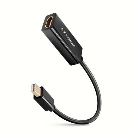 AXAGON mini-displayportist hdmi-adapter RVDM-HI14N 4K/30Hz 15cm, must
