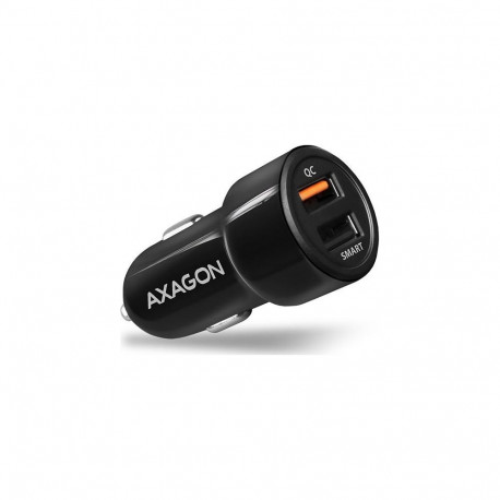 AXAGON autolaadija PWC-QC5 nutikas 5V 2.4A + QC3.0 30W, must