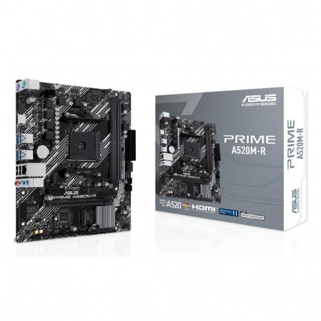 ASUS emaplaat A520S AM4 Micro-ATX DDR4 2 mälupesa 1x PCI-Express 3.0 x16 1x PCI-Express 3.0 x1 1x M.