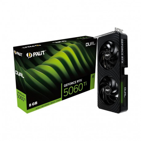 Palit GeForce RTX 5060 Ti Dual  GeForce RTX 5060 Ti  8 GB  GDDR7  128 Bit  7680 x 4320 Pixel  PCI Ex