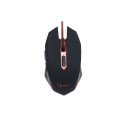 Gembird gaming optical mouse 2400 DPI  6-button  USB  black with red backlight