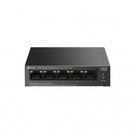 TP-LINK  5-Port Gigabit Desktop Switch with  4-Port PoE+  LS105GP  Unmanaged  Desktop
