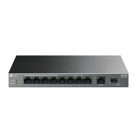 TP-LINK laualüliti LS1210GP 10-pordiline gigabit, 8 PoE+ pordiga, haldamata