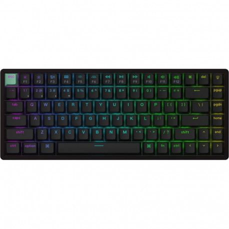 Keychron klaviatuur K2 HE juhtmevaba RGB-taustvalgustusega nebula magnetlülititega, must