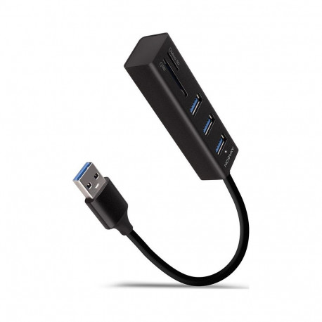 AXAGON USB-jaam HMA-CR3A USB3.2 Gen 1 3x USB-A + SD/microSD metallist 20cm USB-A-kaabel