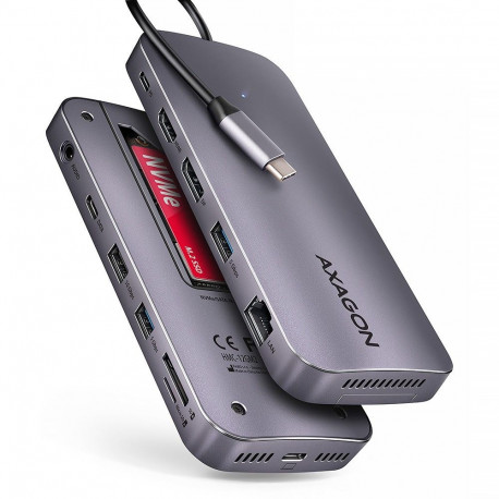 Usb jaotur HMC-12GM2 12-ühes 10Gbps HDMI DP LAN M.2