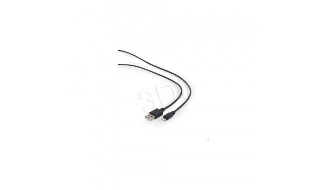 Gembird USB data sync and charging lightning cable  2m  black