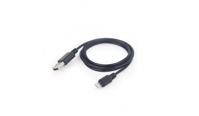 Gembird USB data sync and charging lightning cable  1m  black