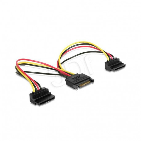 Gembird cable power SATA 15 pin - 2x SATA HDD (angled connectors)