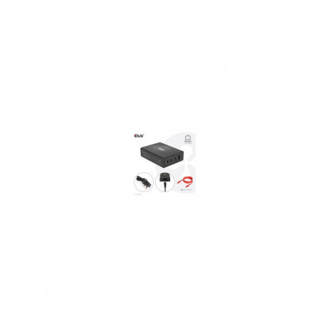 CLUB3D reisilaadija 132W GAN technology nelja pordiga USB Type-A ja -C Power Delivery (PD) 3.0 toega