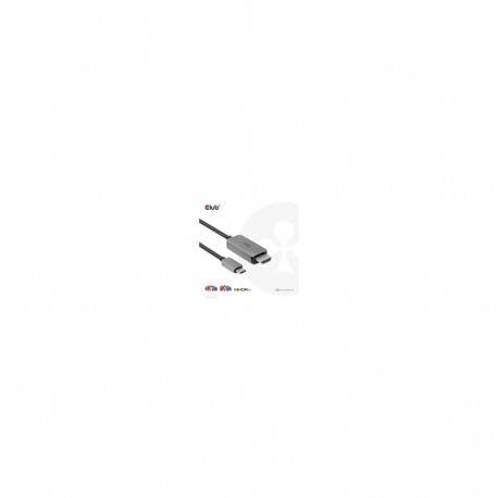 CLUB3D USB Gen2 Type-C–HDMI aktiivkaabel M/M 3m/9.84ft 4K120Hz 8K60Hz HDR10 koos DSC1.2