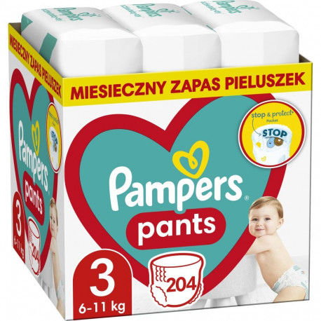 Pampers Pants Boy/Girl 3 204 pc(s)