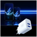 Charger 10W 2xUSB-A 2,4A FlowPower white