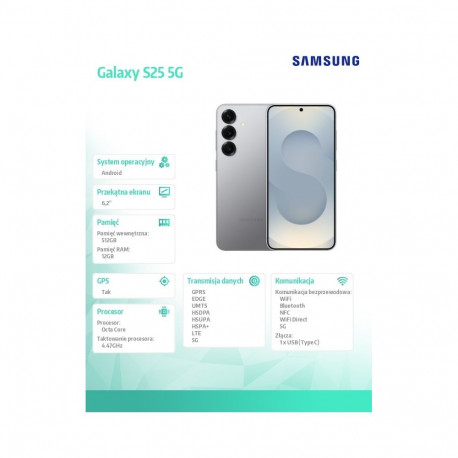 Smartphone Galaxy S25 5G 12/512GB DualSIM silver