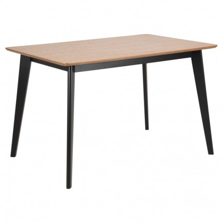 Söögilaud ROXBY ristkülikukujuline 120x80x76 cm, tamm/must