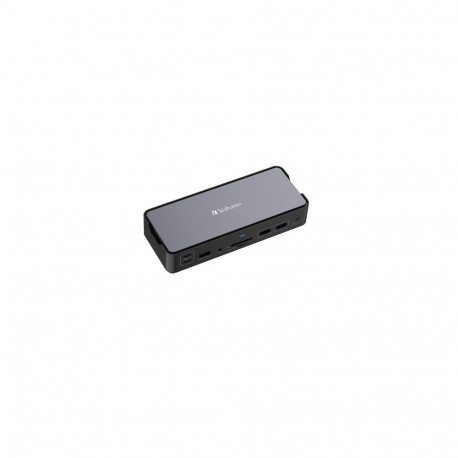 Verbatim 32171 CDS-15 USB-C Pro Docking Station 15 Ports, Grey/Black