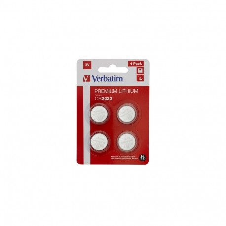 Verbatim 49533 Lithium Batteries CR2032 3V (4 pcs/Pack)