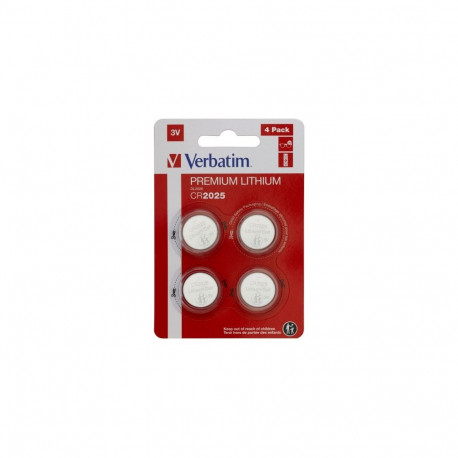 Verbatim 49532 Lithium Batteries CR2025 3V (4 pcs/Pack)